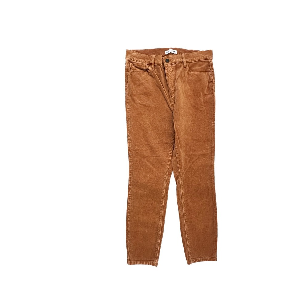 Loft High Waist Skinny Women's size 10P Brown Corduroy Pants